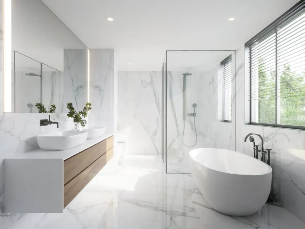 salle de bain blanche